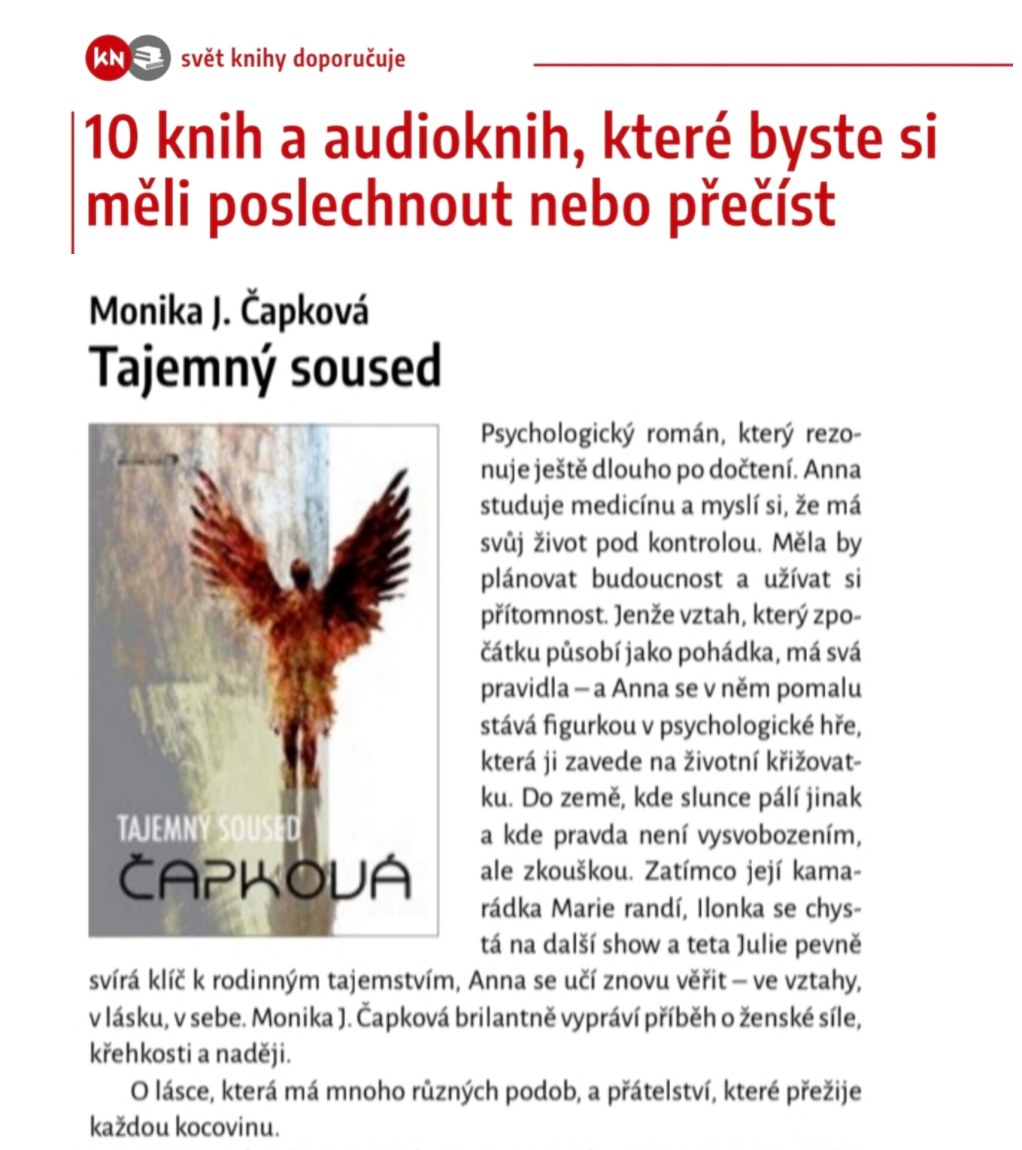 Tajemný soused mezi únorovými TOP10 knih a audioknih
